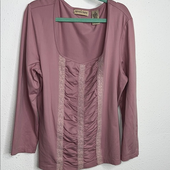 Apostrophe Pink Ruched Blouse - Picture 4 of 5